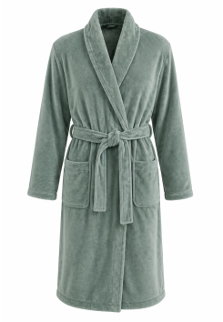 Olijf groene badjas fleece voor hem & haar