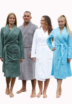 Badjas fleece voor hem & haar – 5 kleuren