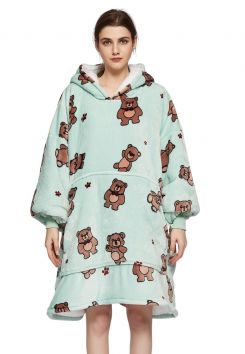 Fleece deken met mouwen - beren