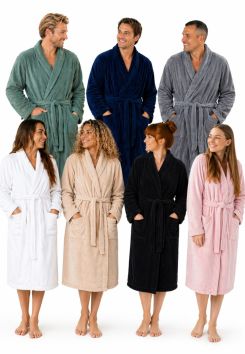 Badjas fleece voor hem & haar – 8 kleuren