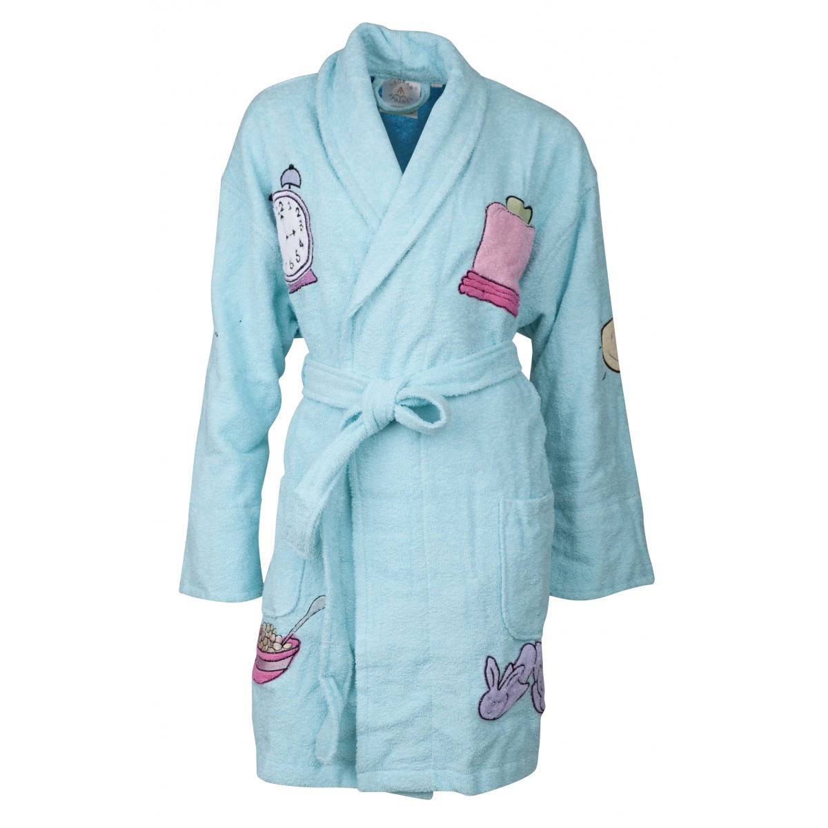 Egeria Cairo unisex effen badjas Stream met capuchon