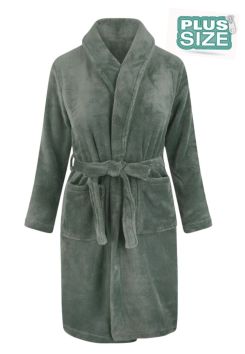 Unisex fleecebadjas extra groot - groen