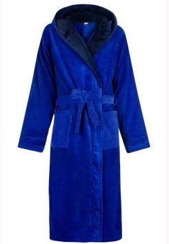 Luxe kamerjas met capuchon - blauw