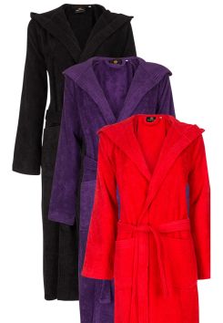 Unisex badjassen met capuchon
