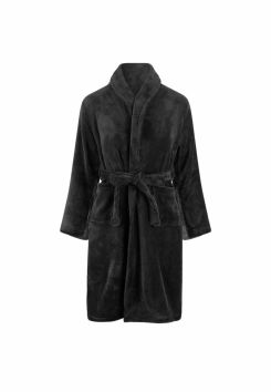 Zwarte kinderbadjas fleece
