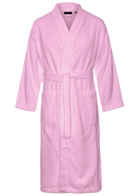 Kimono lichtroze sauna – badstof katoen 
