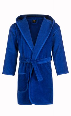 Kinderbadjas kobaltblauw