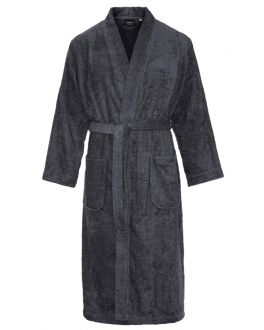 Kimono donkergrijs sauna – badstof katoen 