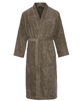 Kimono taupe sauna – badstof katoen 