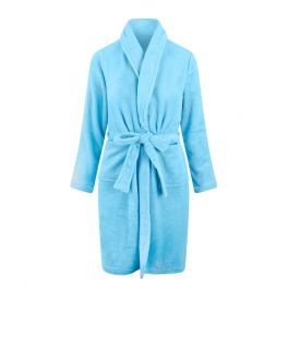 Lichtblauwe badjas kind fleece